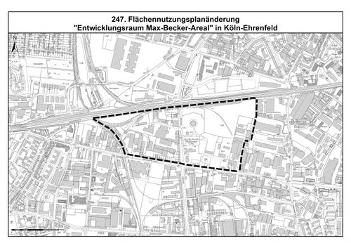 247. Flächennutzungsplanänderung Entwicklungsraum Max-Becker-Areal in Köln-Ehrenfeld